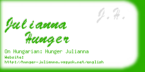 julianna hunger business card